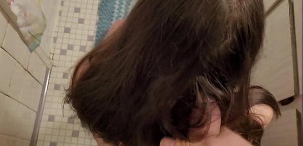  cumshot in hair fetish cum and brush through dry hair